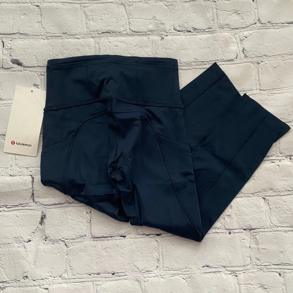 lululemon athletica Navy High-Rise Pocket Leggings (Cropped)